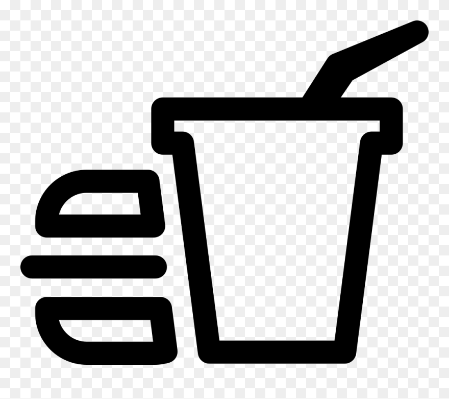 Fast Food Burger And Drink Comments - Food And Drink Vector Png Clipart