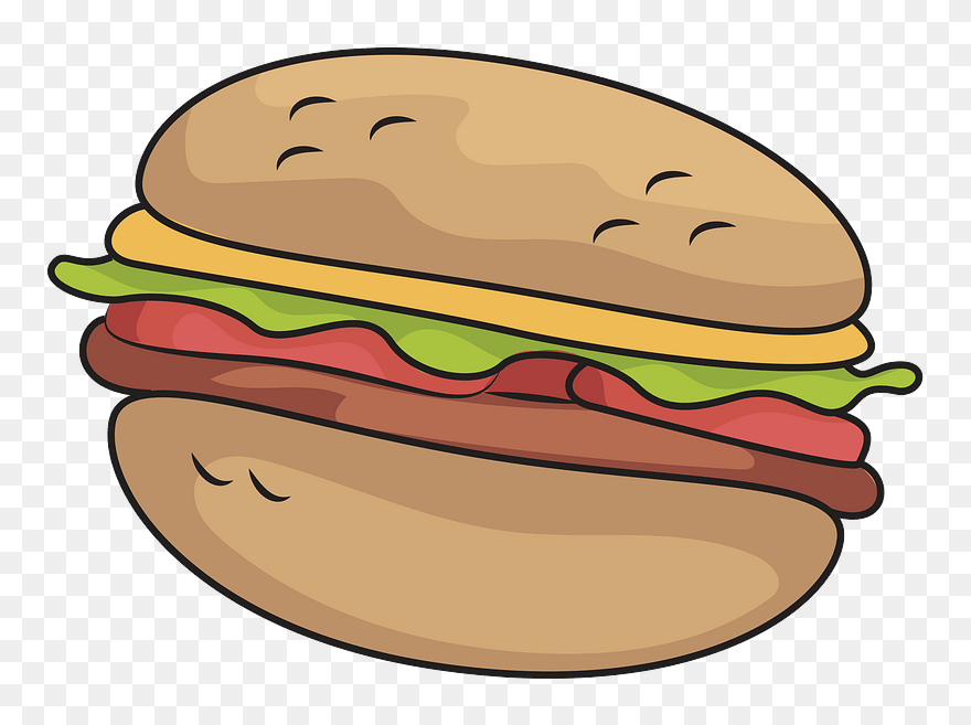 Hamburger Clipart - Cheeseburger - Png Download