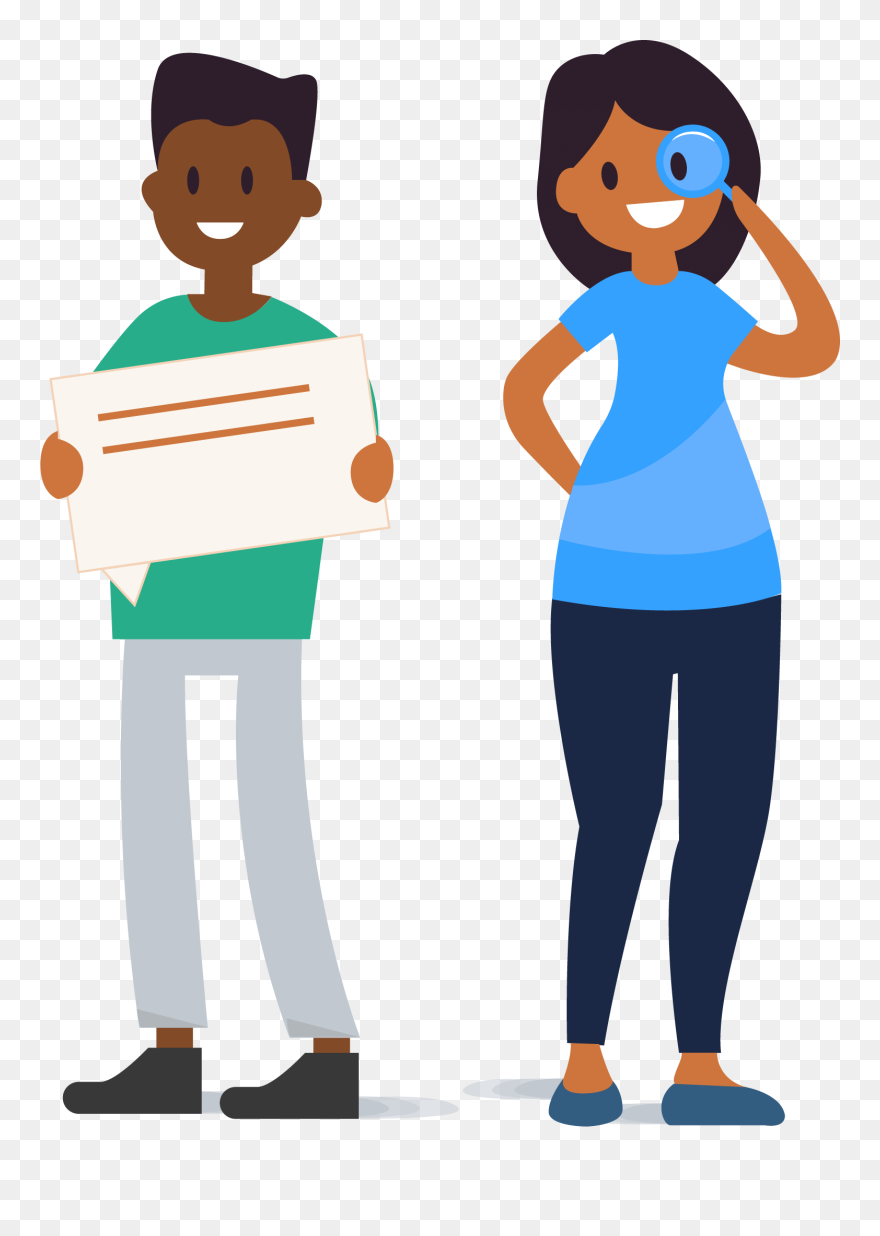 Engagement Customer Satisfaction - Clipart People Looking At Each Other - Png Download