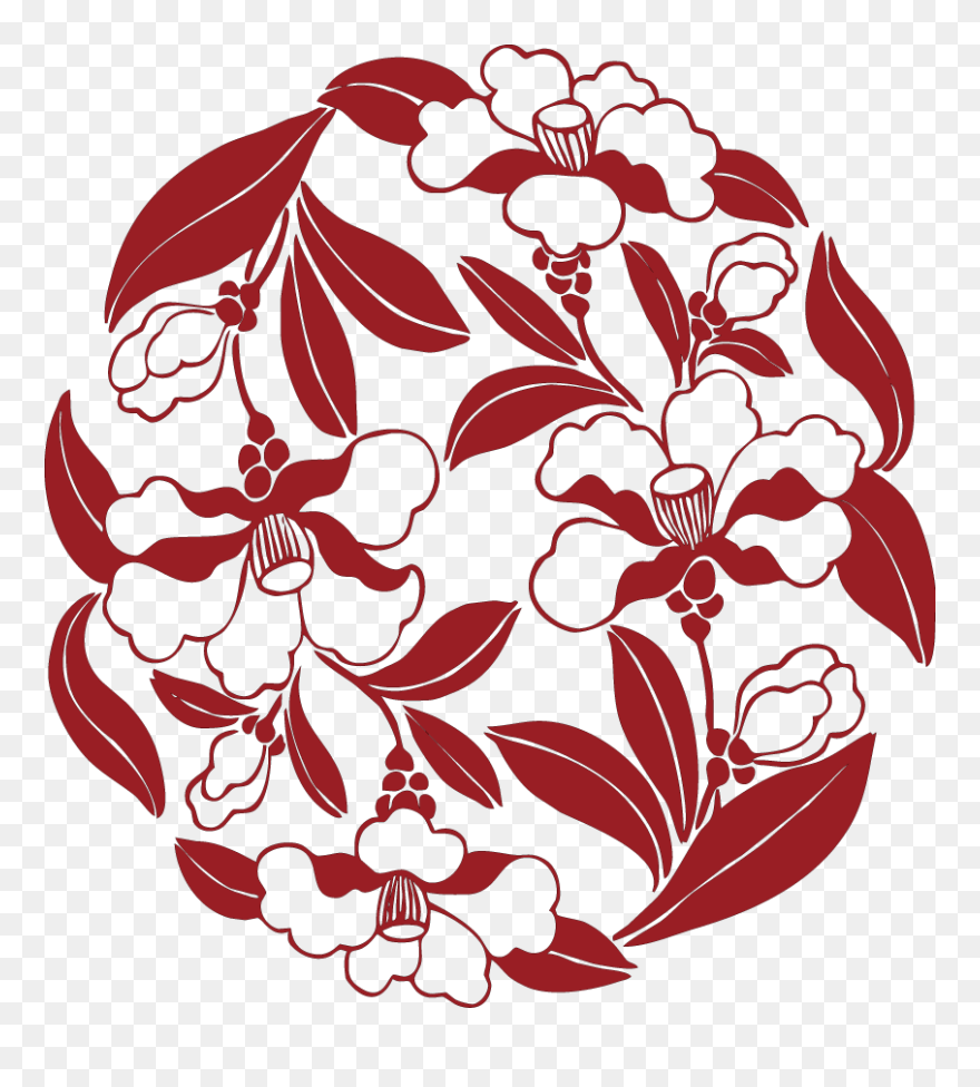 Blue And White Motif - Chinese New Year Motif Png Clipart