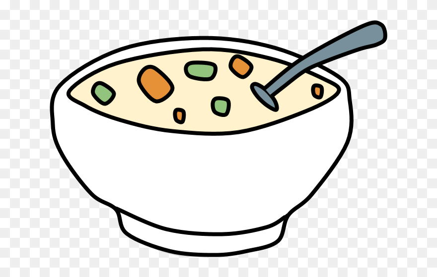Soup, Broth, Vegetables, Carrots, Celery, White Bowl Clipart