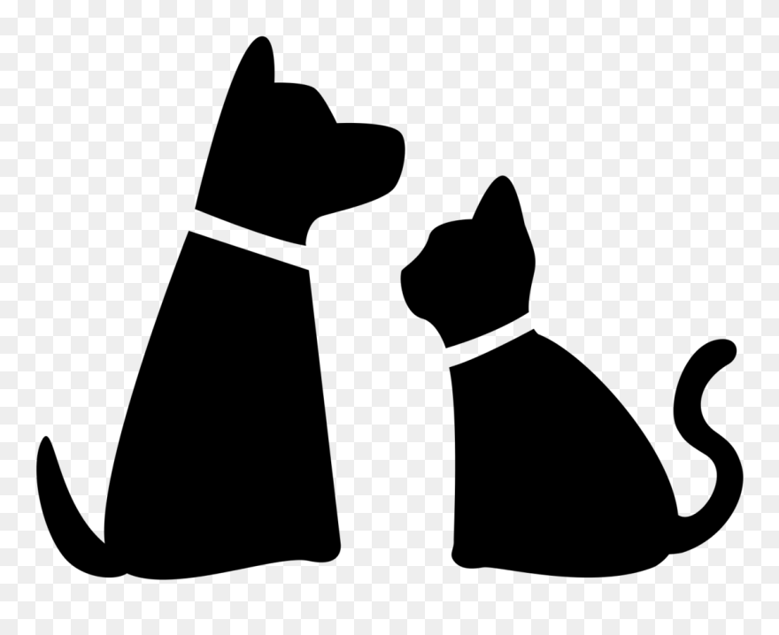 Pet Sitting Dog Walking Cat - Dog And Cat Silhouette Png Clipart