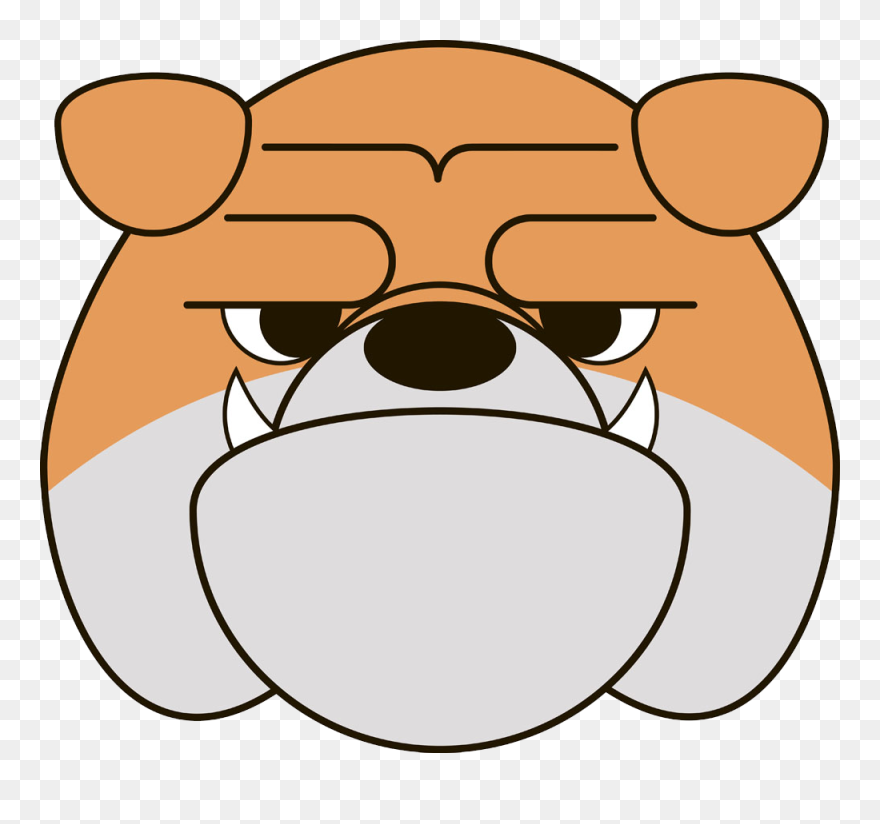 French Bulldog Cartoon Clip Art - Dog Face Cartoon Bulldog - Png Download