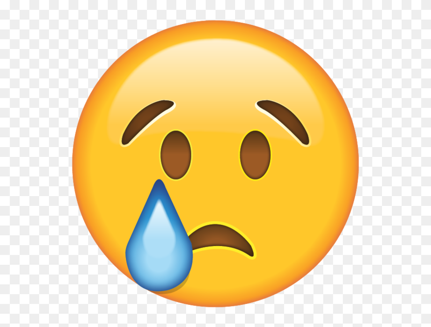 When The Tears Start - Crying Face Emoji Png Clipart