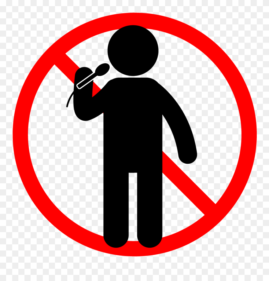 Transparent Karaoke Clip Art - No Cell Phone Conversation - Png Download