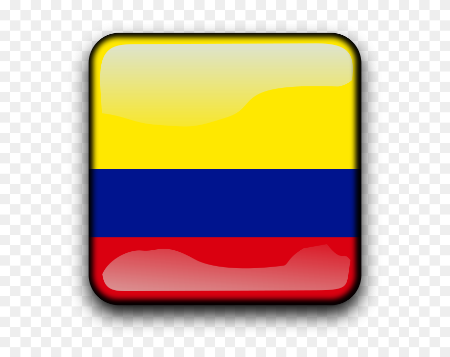 Bandera De Colombia Vector Boton Clipart