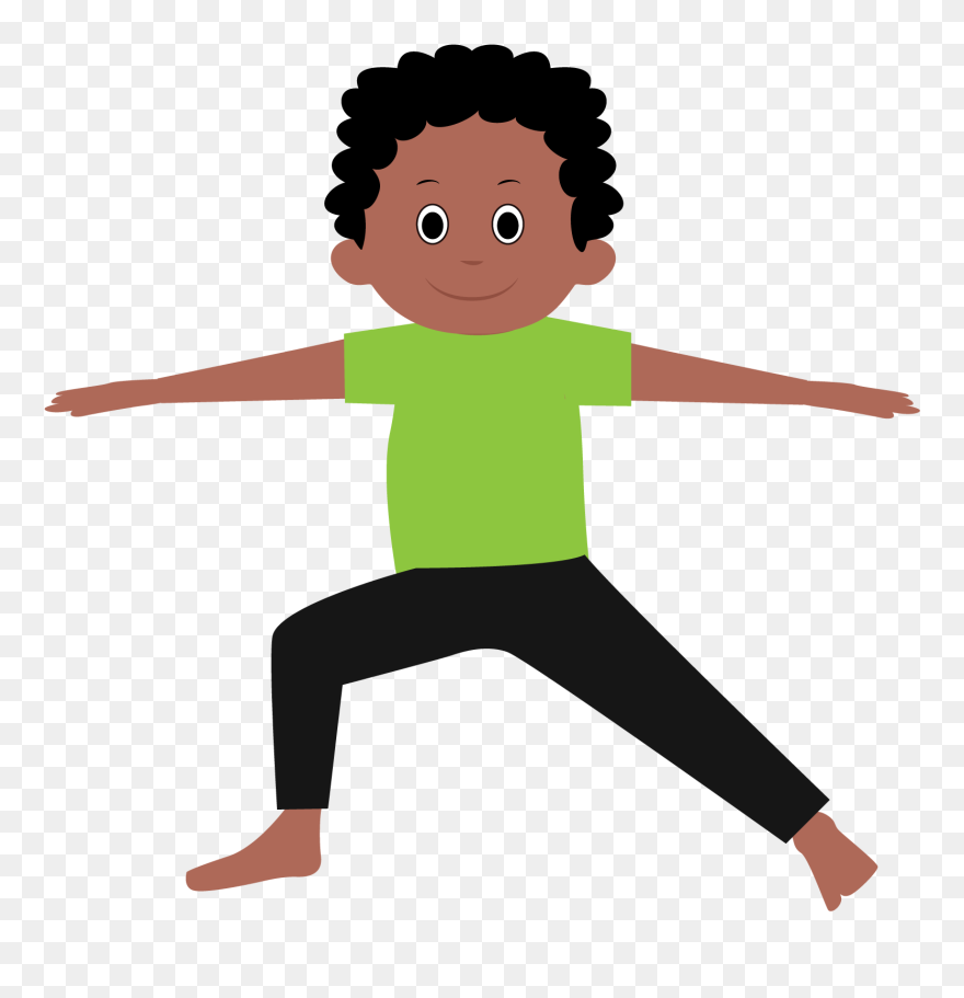 Warrior 2 Kids Yoga Clipart