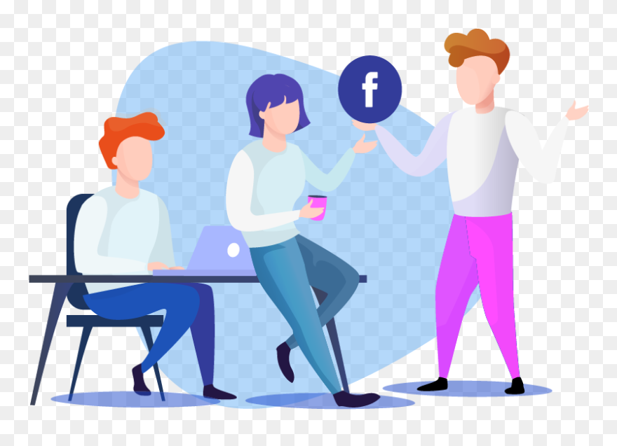 Create Community On Facebook - Illustration Clipart