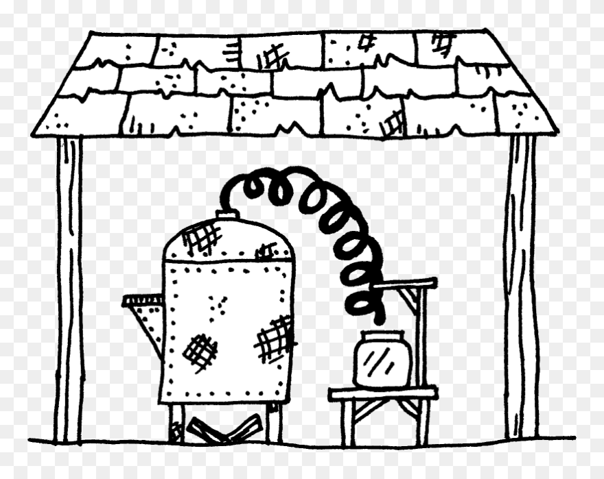 Drawing Of Moonshine Still Clipart