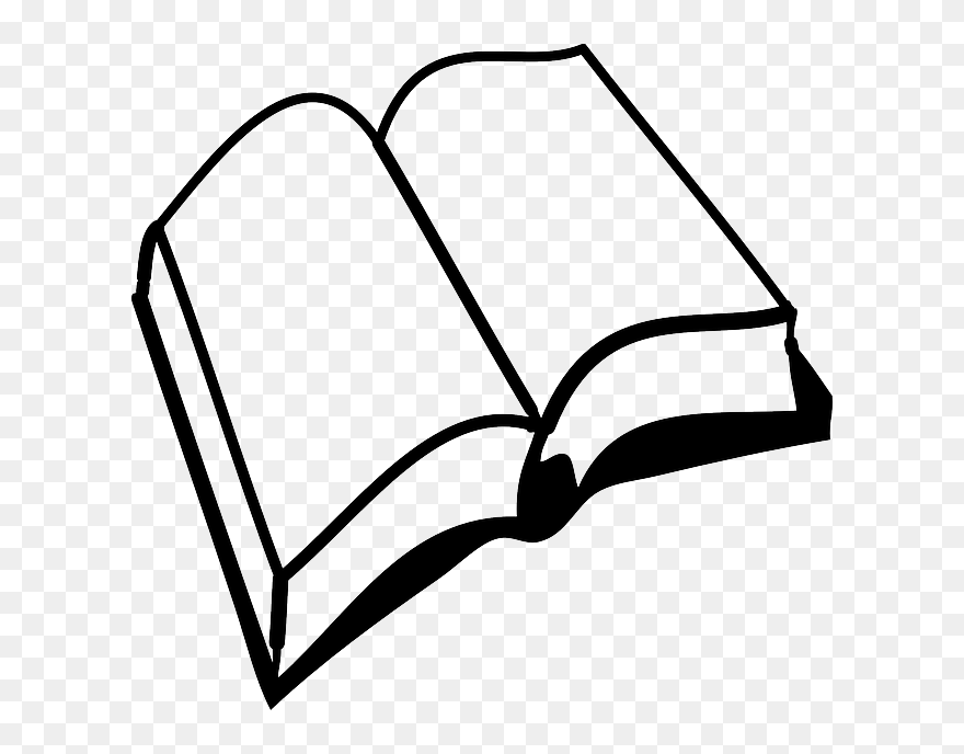 Book Clipart Black And White - Png Download