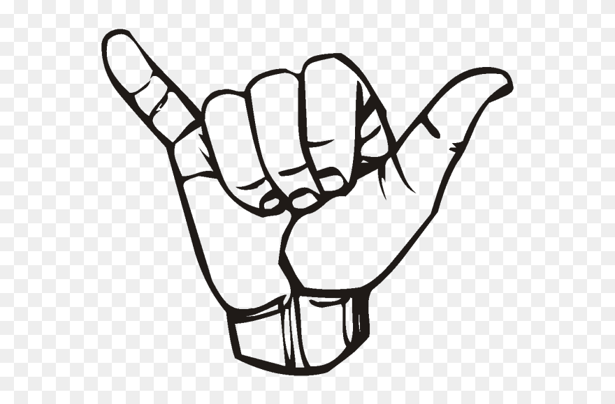 Sign Language Y Hang Loose Png Images - Y Sign Language Clipart Transparent Png