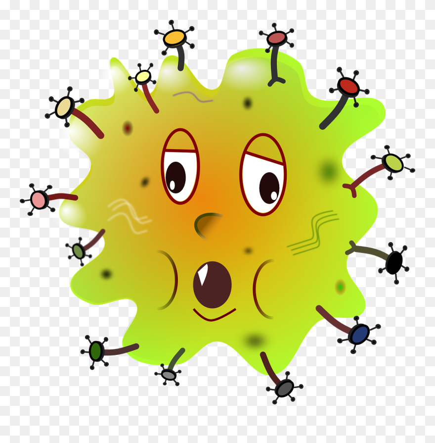 Bacteria - Disease Cartoon Clipart