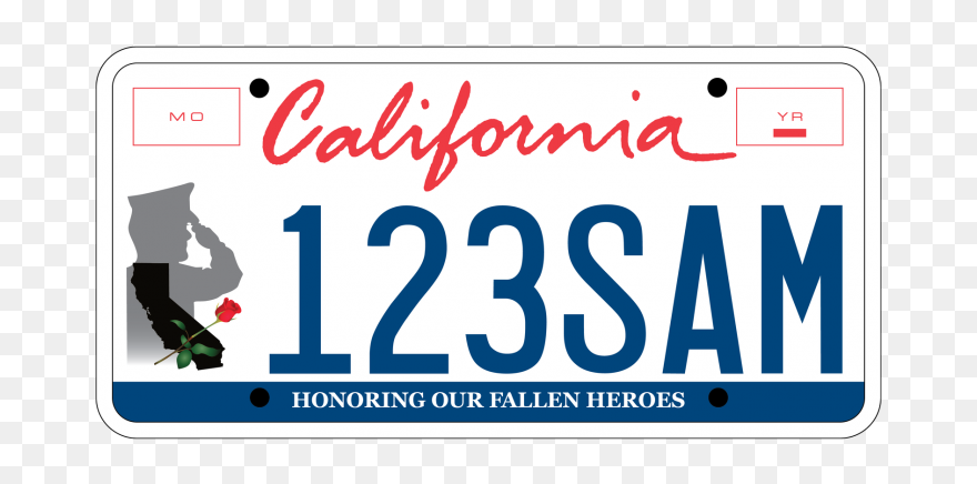 California License Plate Clipart Jpg Black And White - California License Plate - Png Download