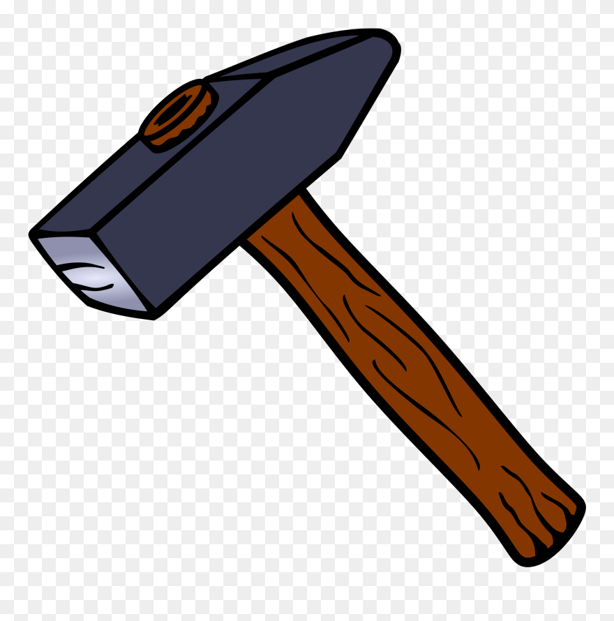 Clipart Hammer Coloured - Ball Peen Hammer Cartoon - Png Download