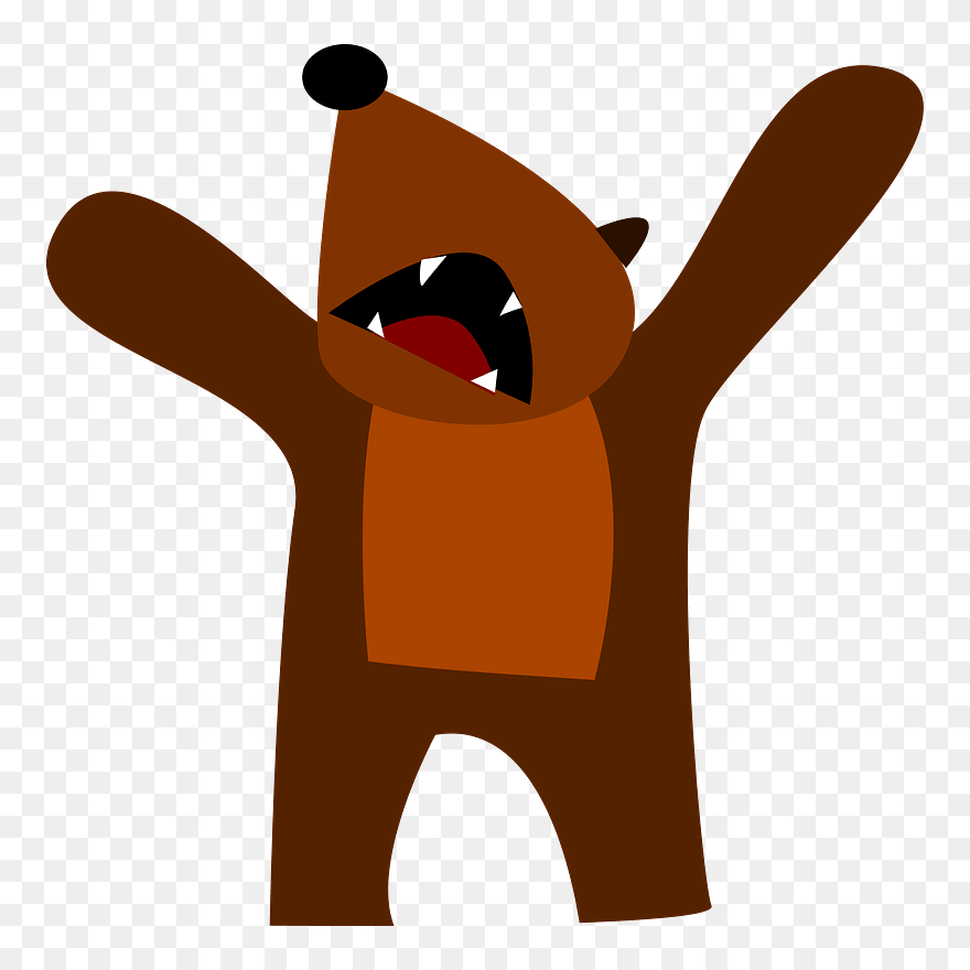 Yawning Bear Clipart - Cartoon - Png Download