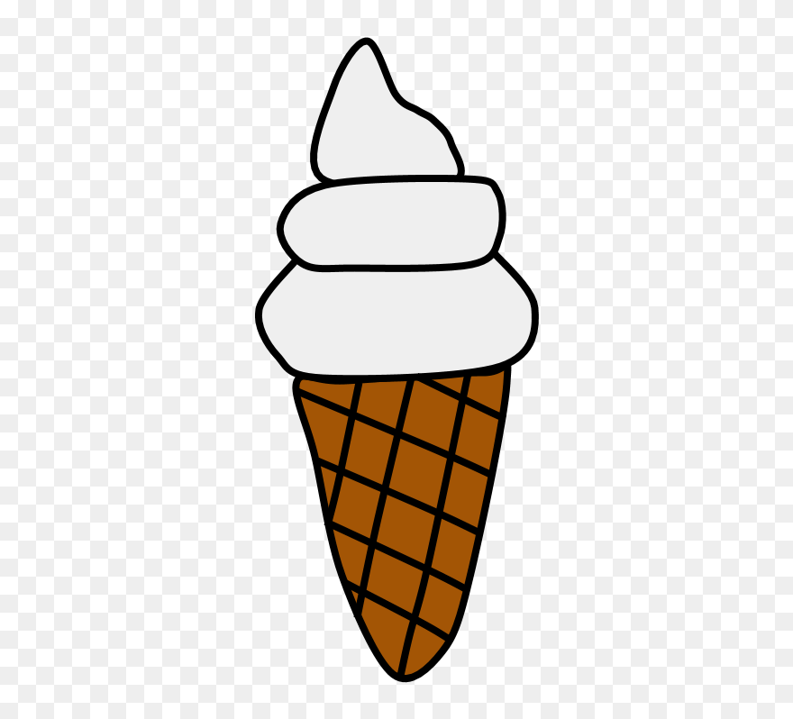 Vanilla Ice Cream, Cone, Waffle, Wafer - Vanilla Ice Cream Clipart - Png Download