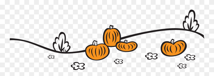 Pumpkins On A Hillside - Pumpkin Clipart