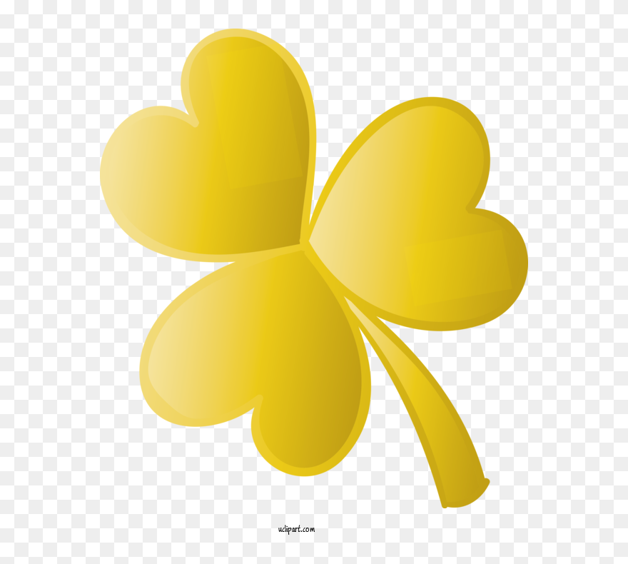 Transparent Holidays Yellow Leaf Symbol For Saint Patricks - Maidenhair Tree Clipart