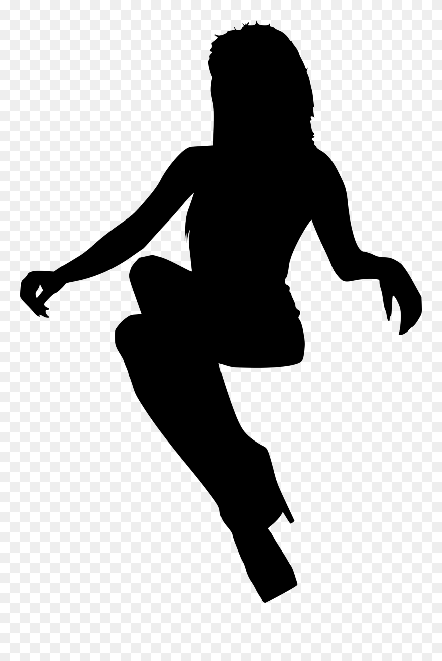 Woman Sitting Down Silhouette Clipart
