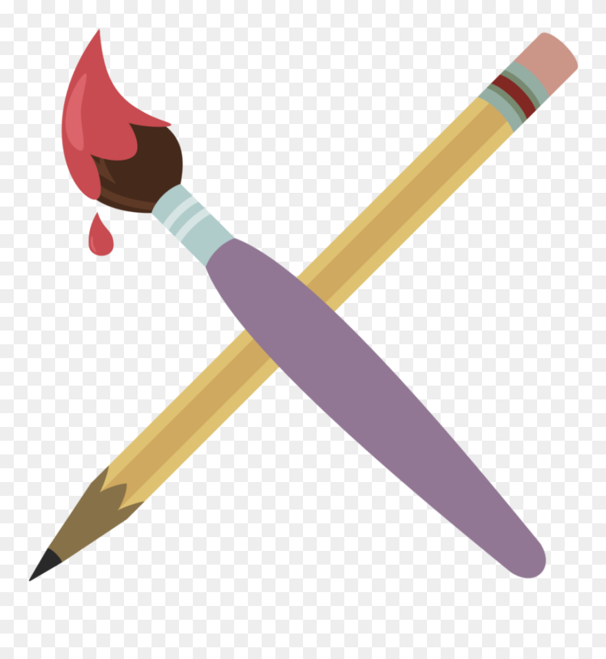 Transparent Paintbrush Png Transparent - Paint Brush And Pencil Clipart