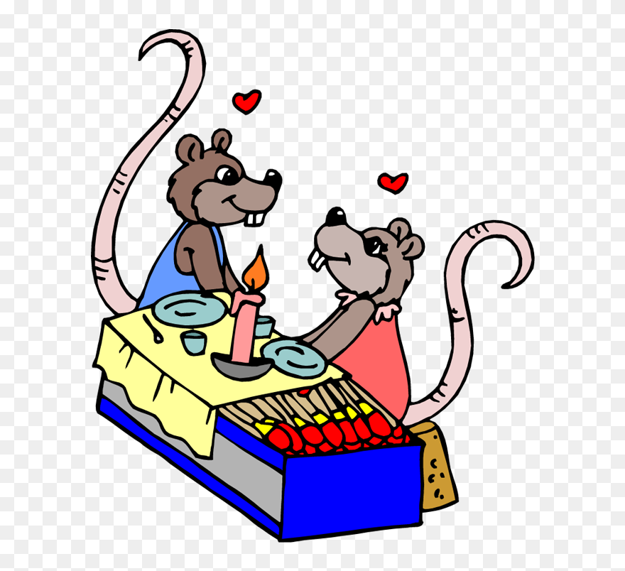 365 Days Of Fun In Marriage - Mouse Candlelight Dinner Clipart