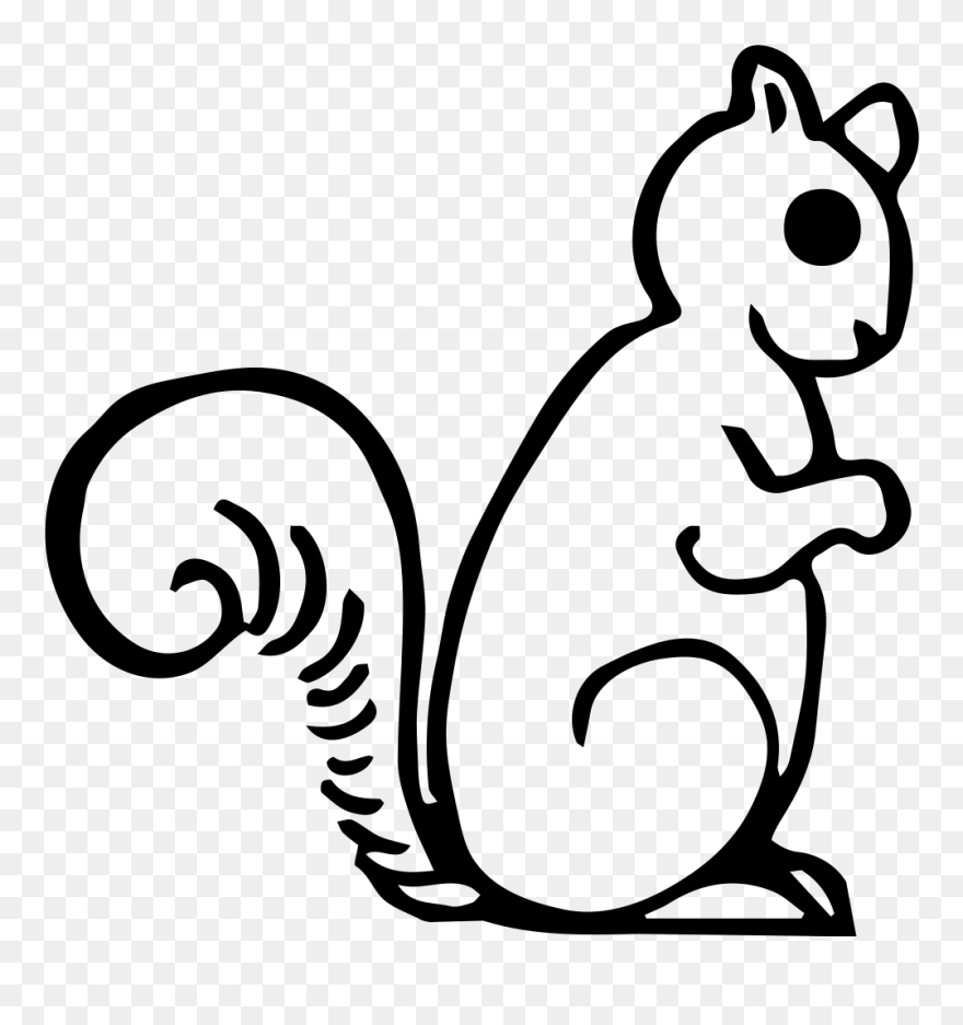 Chipmunk Clipart Black And White , Transparent Cartoon - Chipmunk Clip Art - Png Download