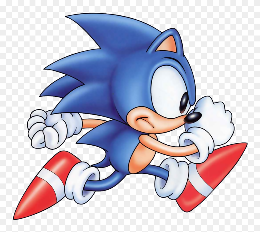 Sonic The Hedgehog Png - Classic Sonic The Hedgehog Running Clipart