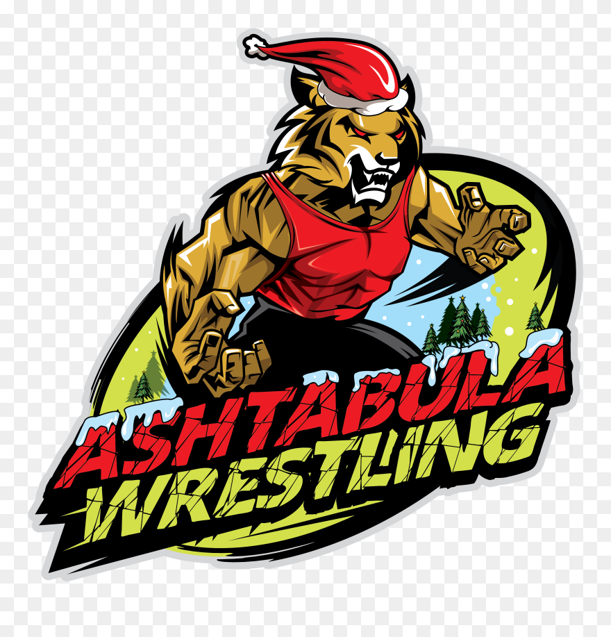 Ashtabula Wrestling - Illustration Clipart