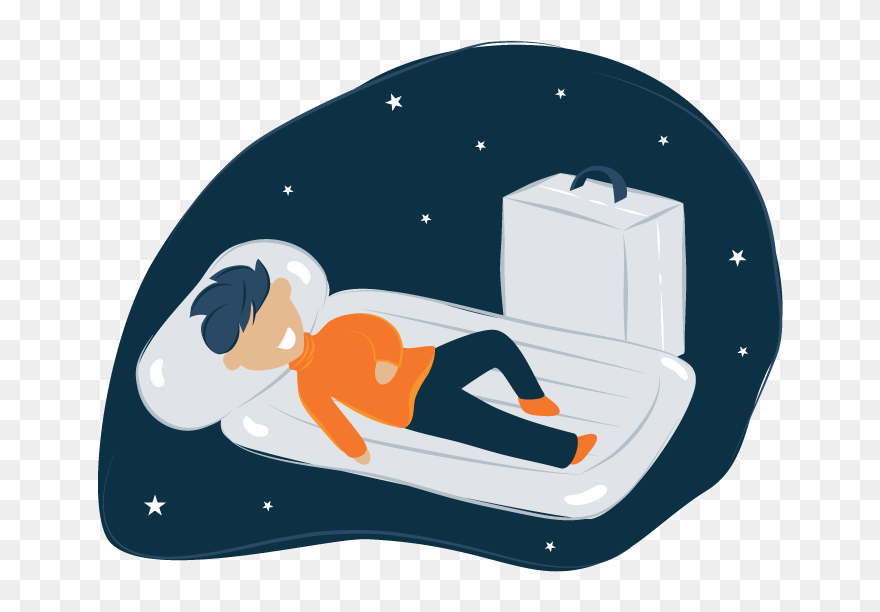 Illustration Of A Child On A Inflatable Toddler Bed Clipart