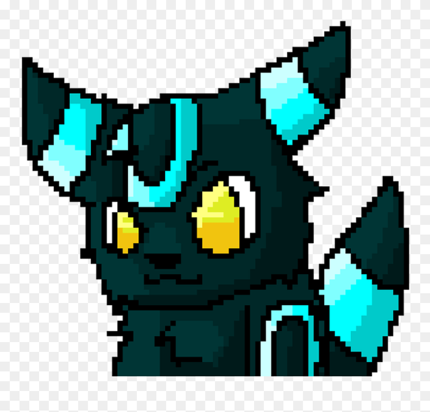 Umbreon Eevee Pixel Art Pokemon 1024*576 Transprent - Pokemon Minecraft Pixel Art Clipart