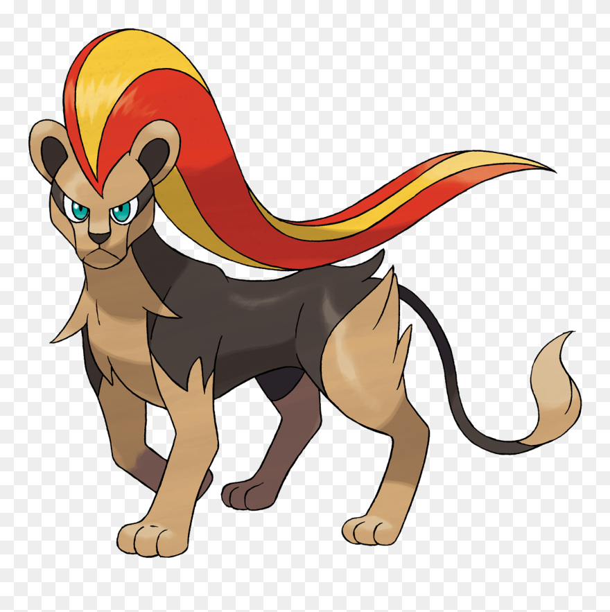 Pyroar Pokemon Clip Arts - Pokemon Pyroar Female - Png Download