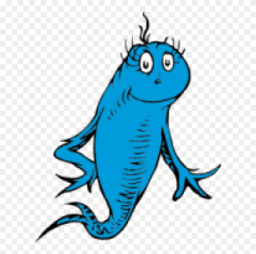 One Fish, Two Fish, Red Fish, Blue Fish Oh, The Places - One Fish Two Fish Clipart - Png Download