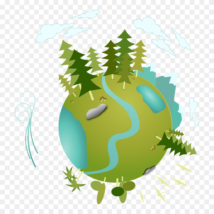 Cyberscooty Green Planet Clipart - Ecology Clip Art - Png Download