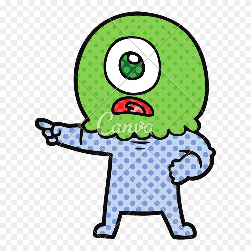 Aliens Clipart Cyclops - Png Download
