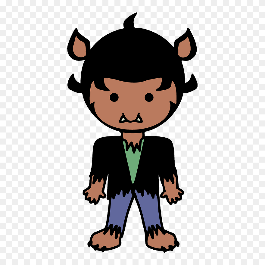 Chibi Werewolf Clipart - Clip Art - Png Download