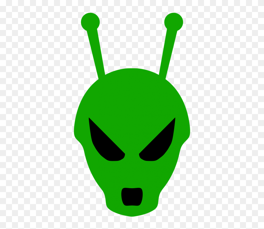 Alien Head Green - Lady Bird Making Paper Clipart