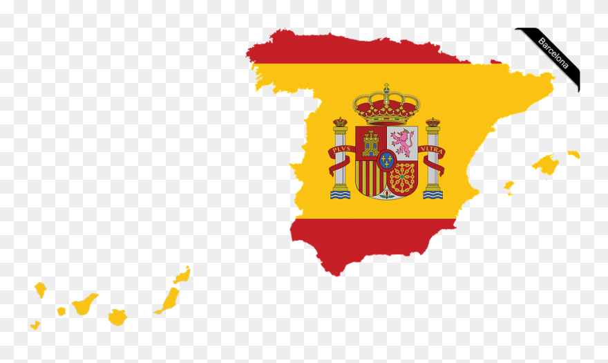 Spain Map Png - Spain Flag Map Clipart