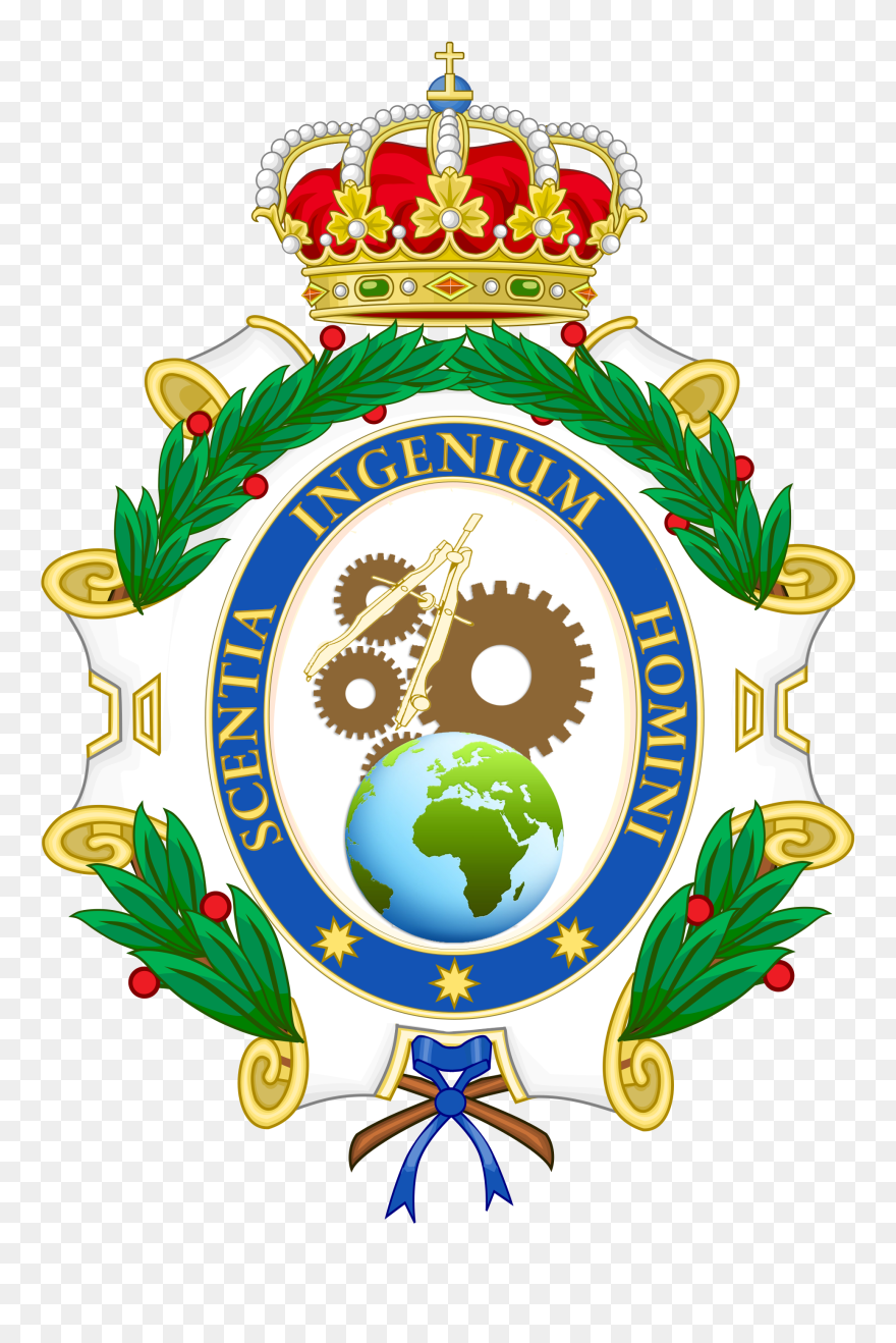 Coat Of Arms Of The Spanish Royal Academy Of Engineering - Science Coat Of Arms Clipart