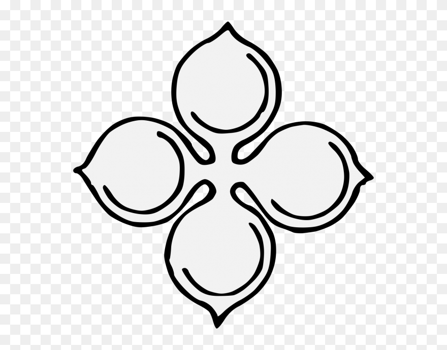 Flower Heraldic White Png Clipart