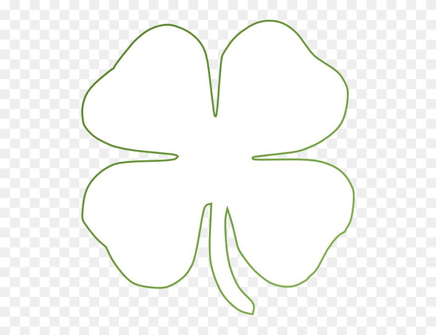 Four Leaf Clover White Clipart