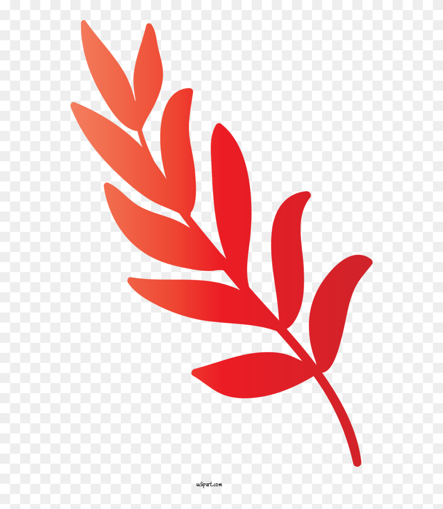 Transparent Nature Leaf Red Plant For Leaf For Nature - Floral Design Clipart