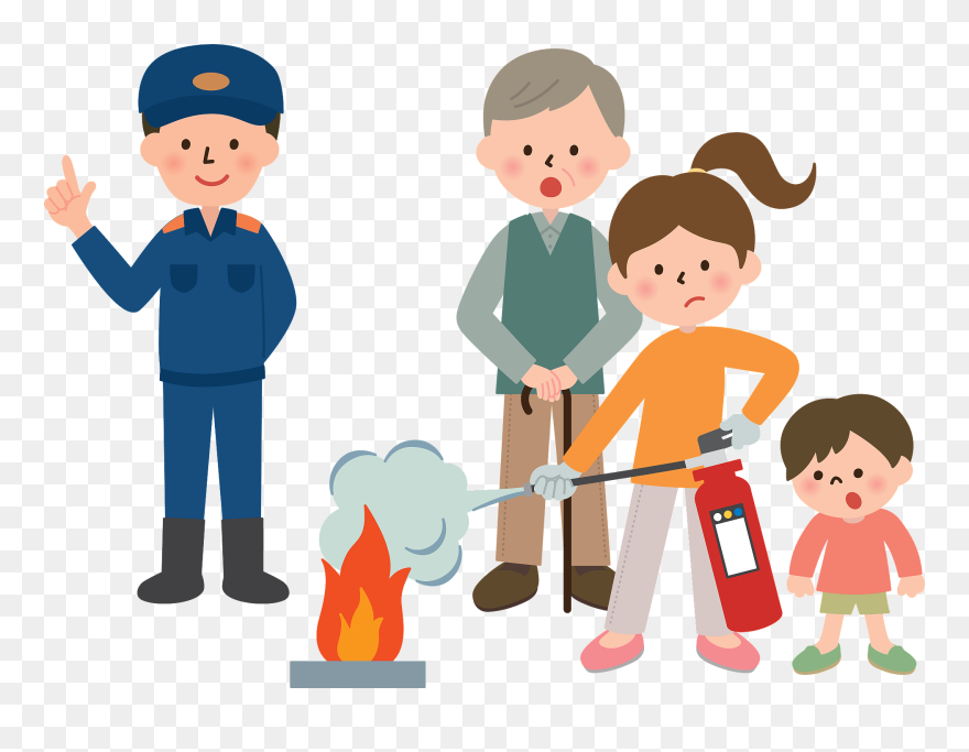 消火 器 訓練 イラスト Clipart