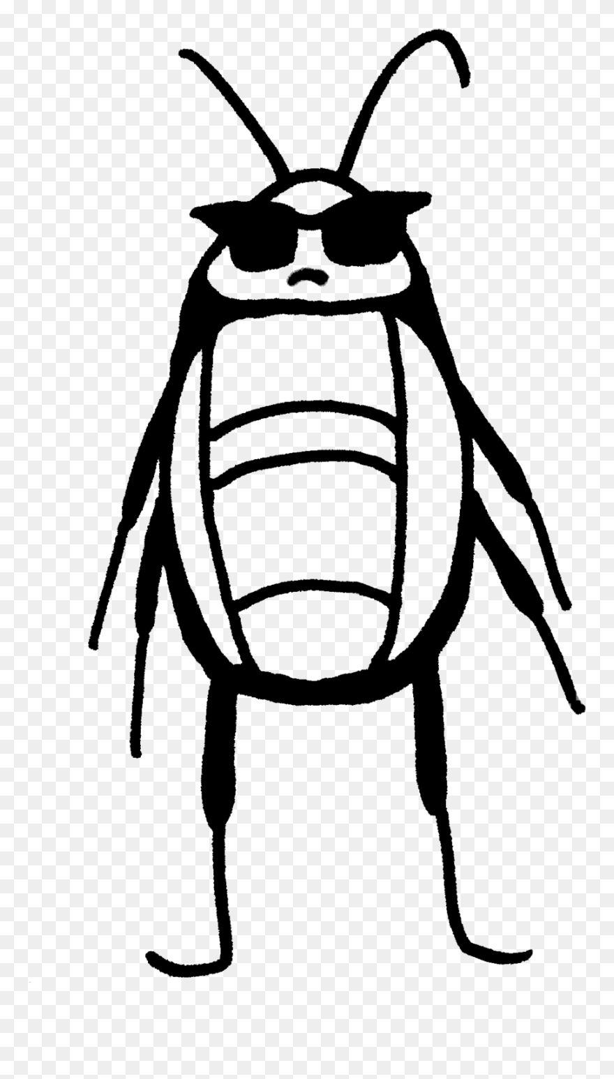 Roach Drawing Common - Cockroach Black And White Clipart