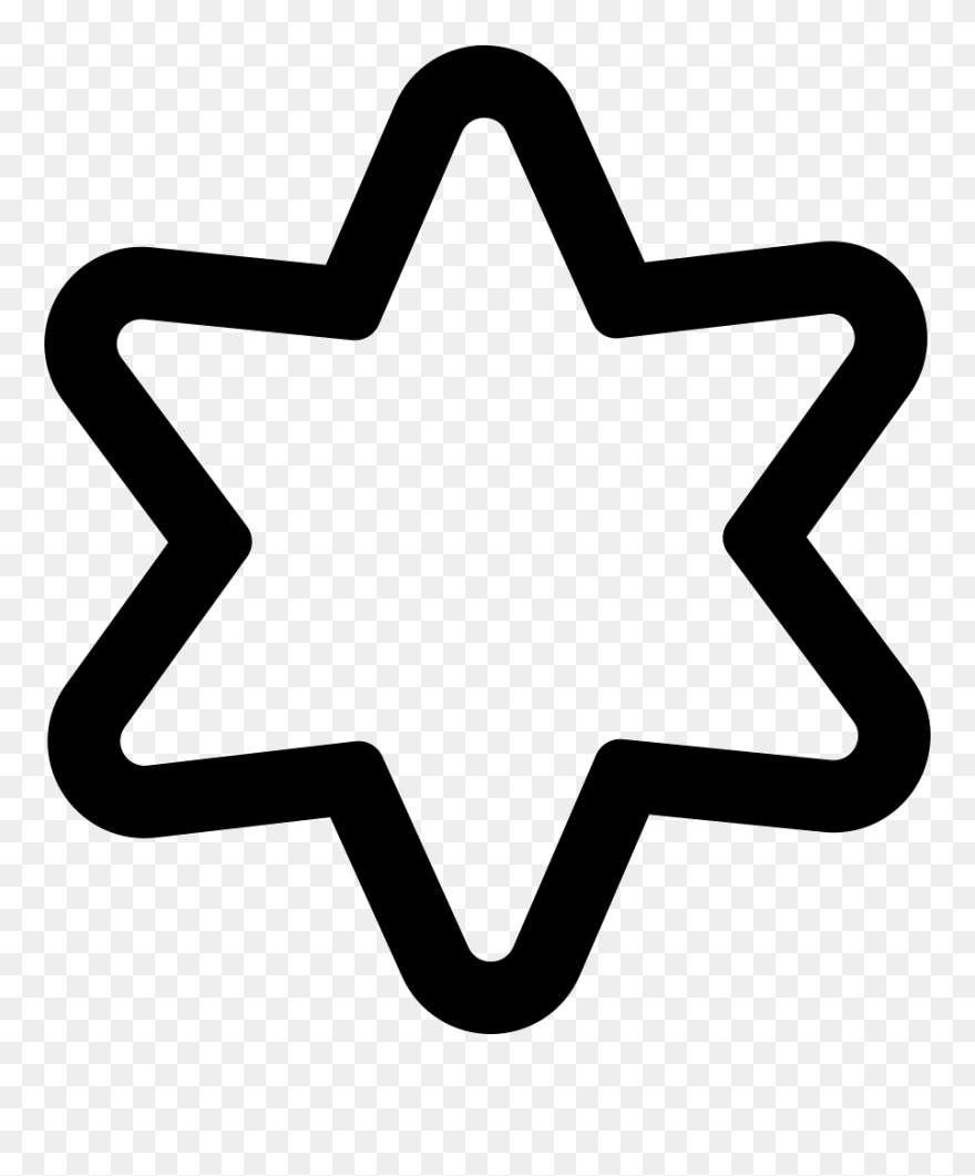 Star Outline Png - 6 Point Star Outline Clipart