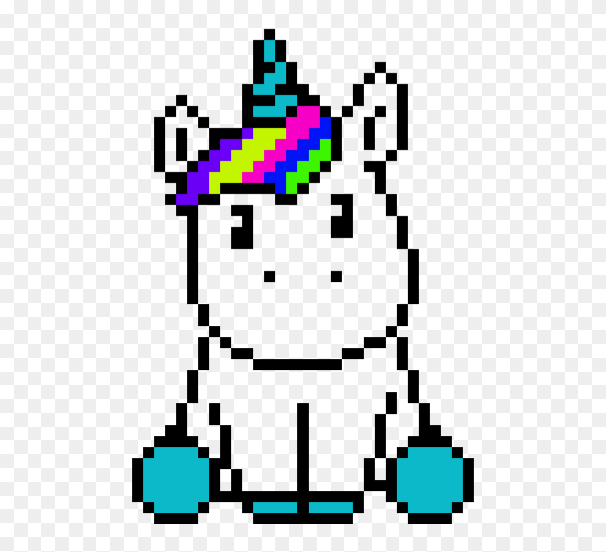 Transparent Sandbox Clip Art - Cute Pixel Art Unicorn - Png Download