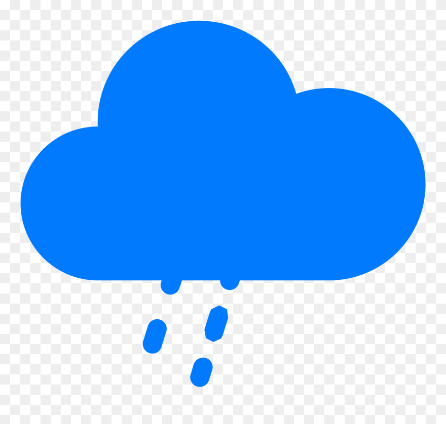 Blue Cloud Download Icon Clipart