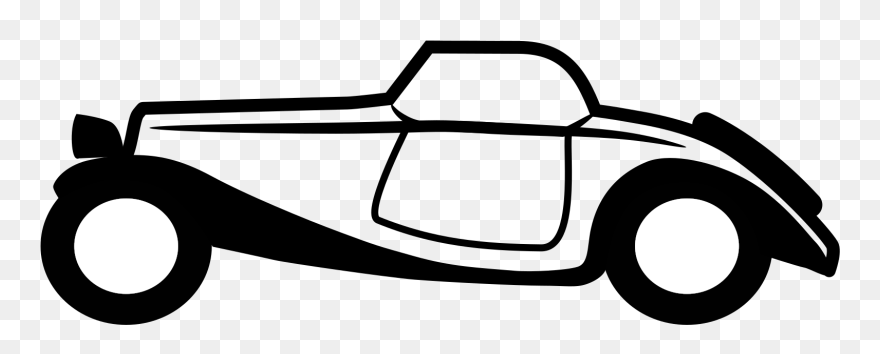 Car Crash Clipart Black And White Vector Free Library - Vintage Car Icon - Png Download