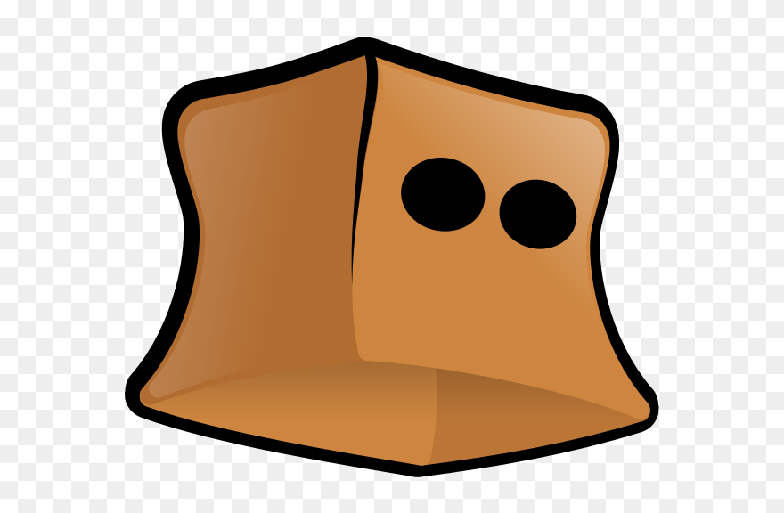 You Knew, This Would Come - Brown Bag With Eye Holes Clipart