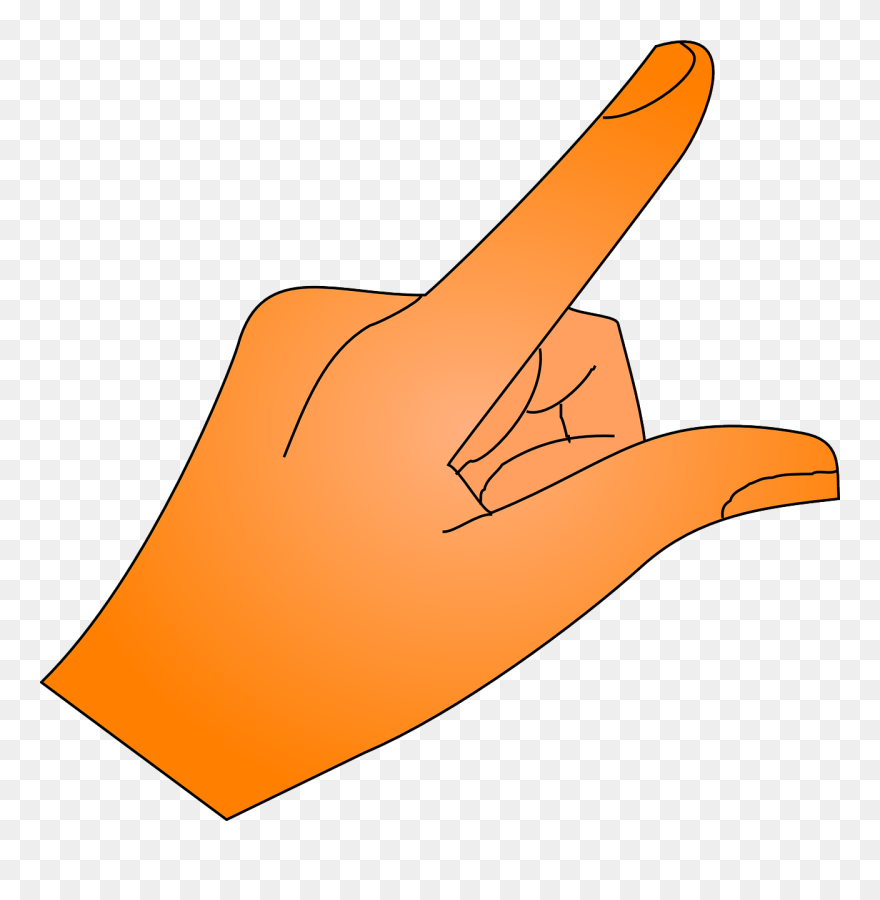 Mano Señalando Con Fondo Transparente Clipart