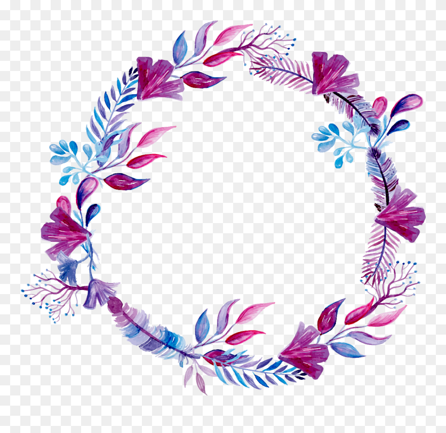 Transparent Paint Clipart Png - Watercolor Wreath Clipart Transparent